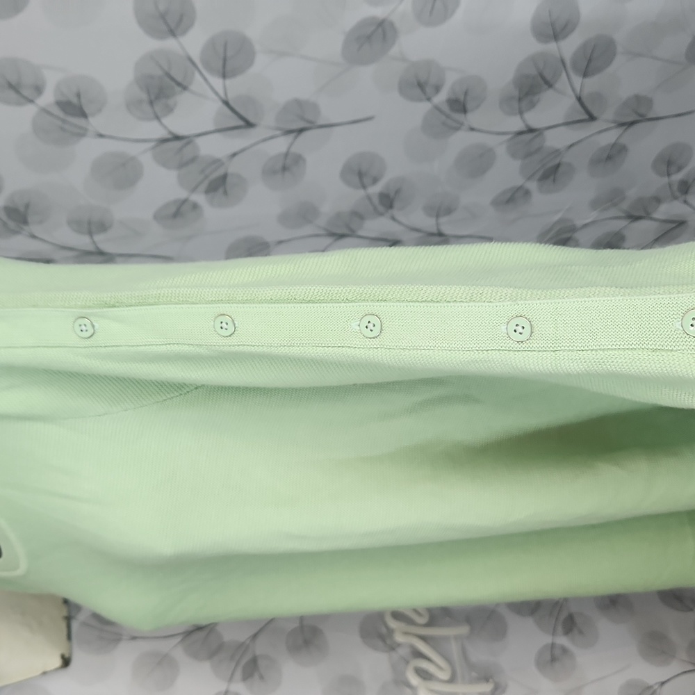 NWT Talbots Petite Mint Green Button-Sleeve Sweater - Size Large Petite (PL) - Picture 4 of 10